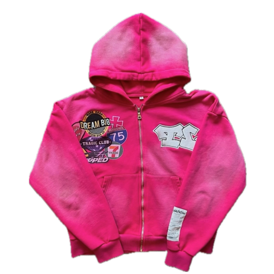 PINK 777 ZIP-UPS