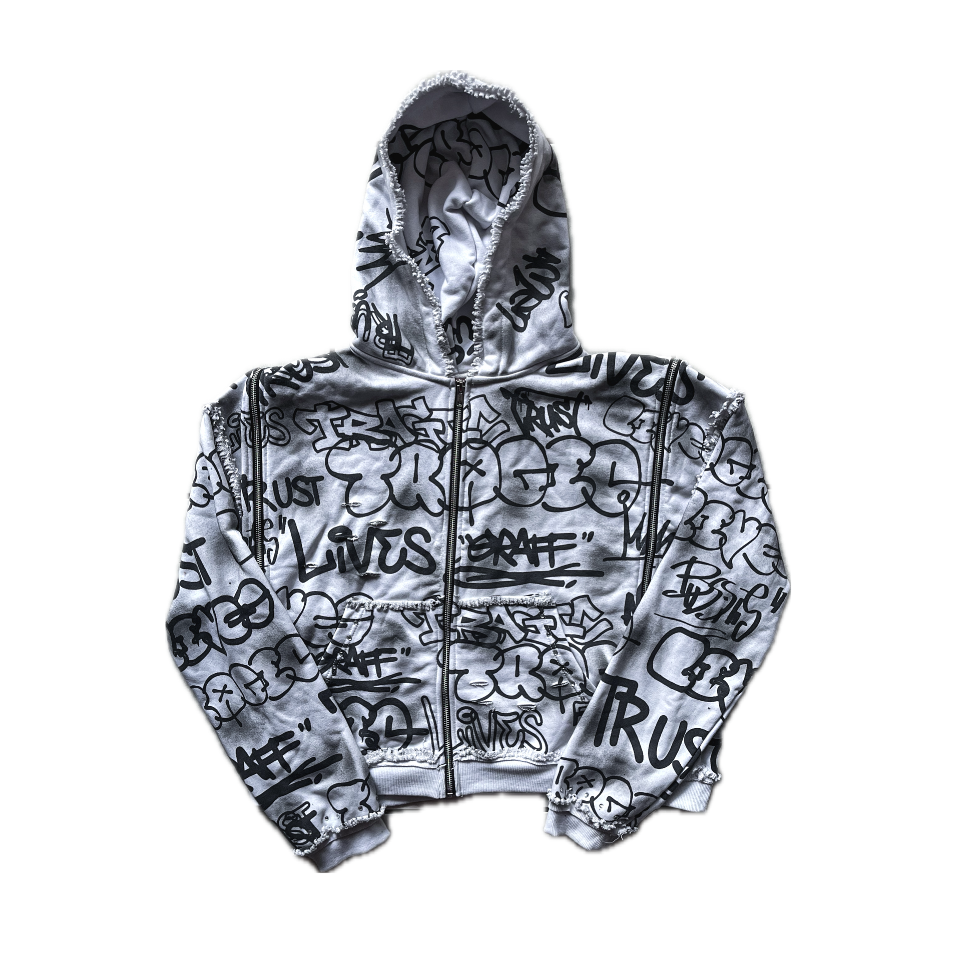 WHITE INTERCHANGEABLE ZIP-UP