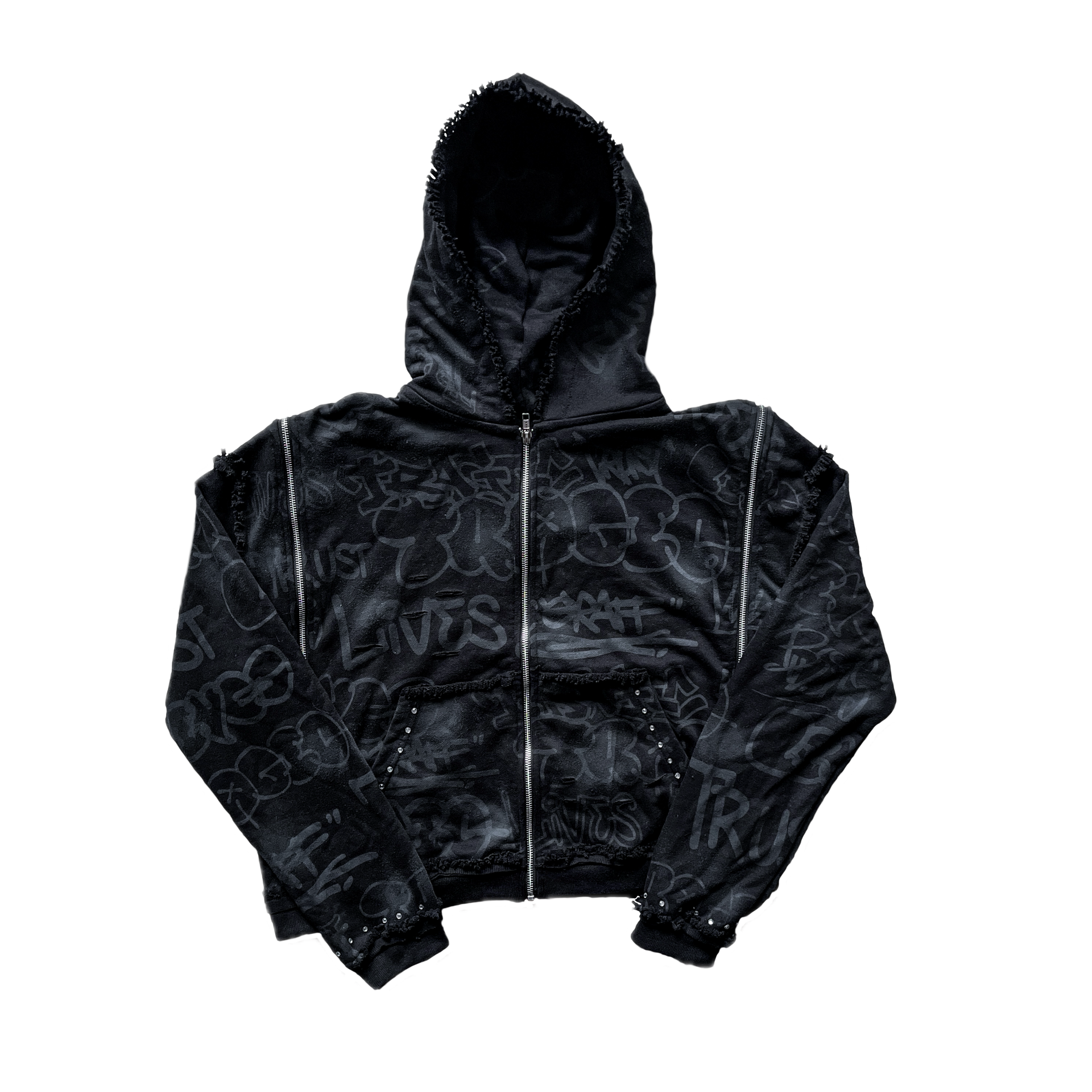 BLACK INTERCHANGEABLE ZIP-UP